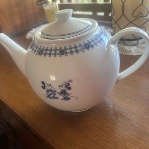 Disney Blue and White Mickey Mouse Teapot